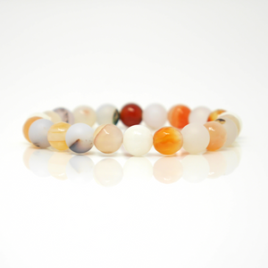Yellow Agate & Shell Bracelet