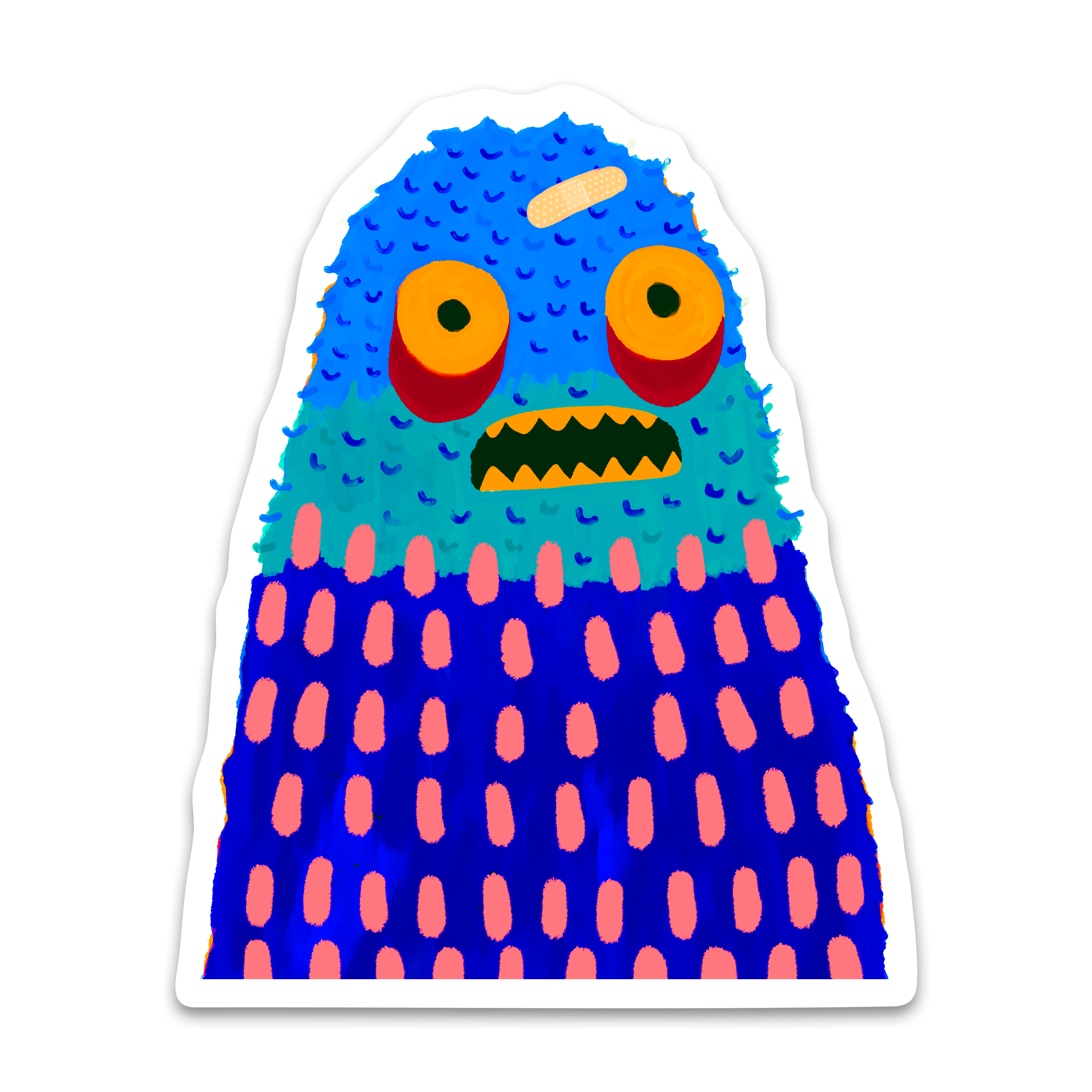 Fred the Woollybooger Large Monster Sticker
