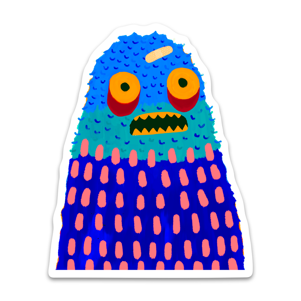 Fred the Woollybooger Large Monster Sticker