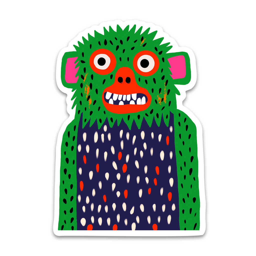 Googie the Woollybooger Large Monster Sticker