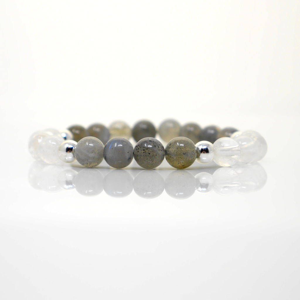 Labradorite & Crystal Quartz Gemstone Bracelet