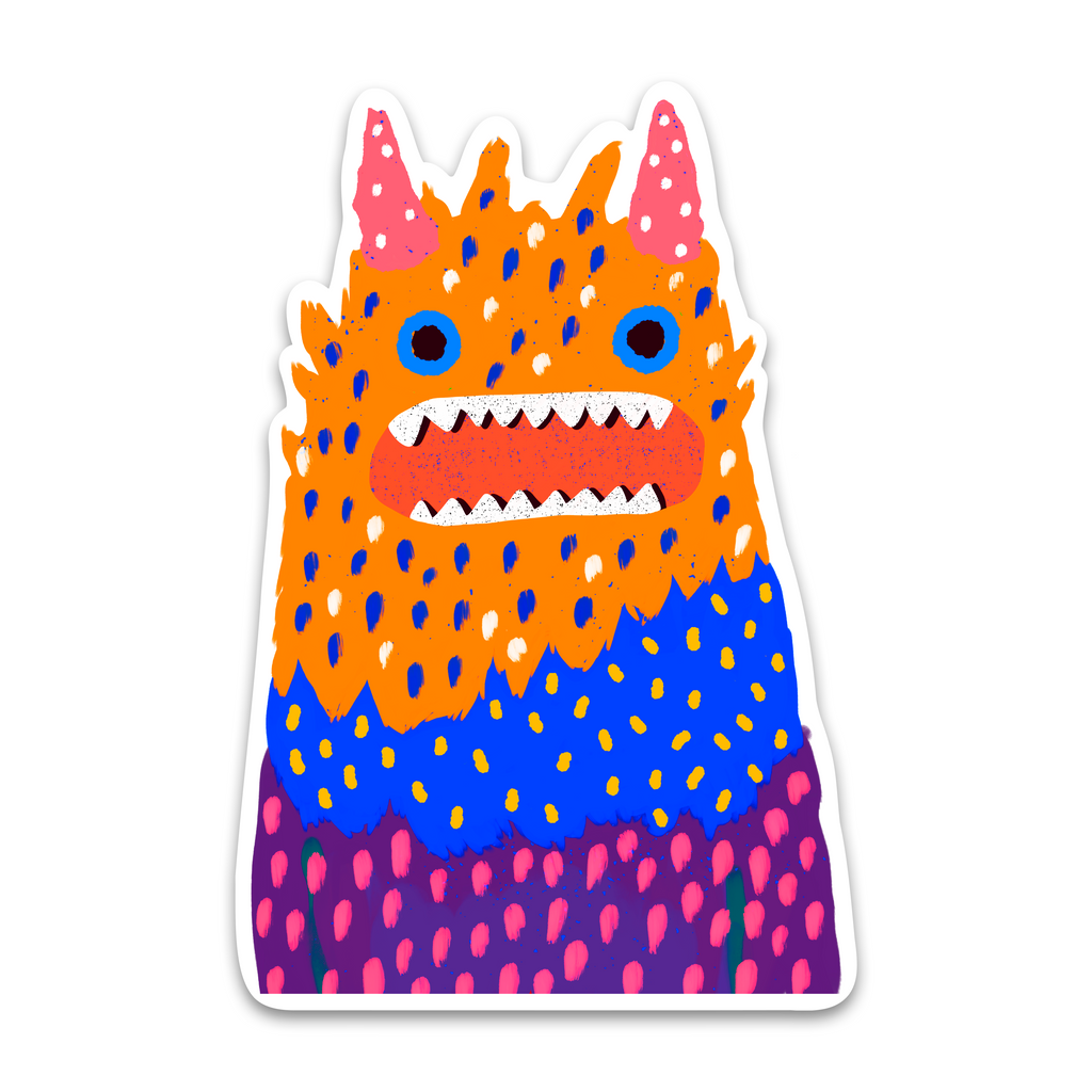 Lenny the Woollybooger Large Monster Sticker