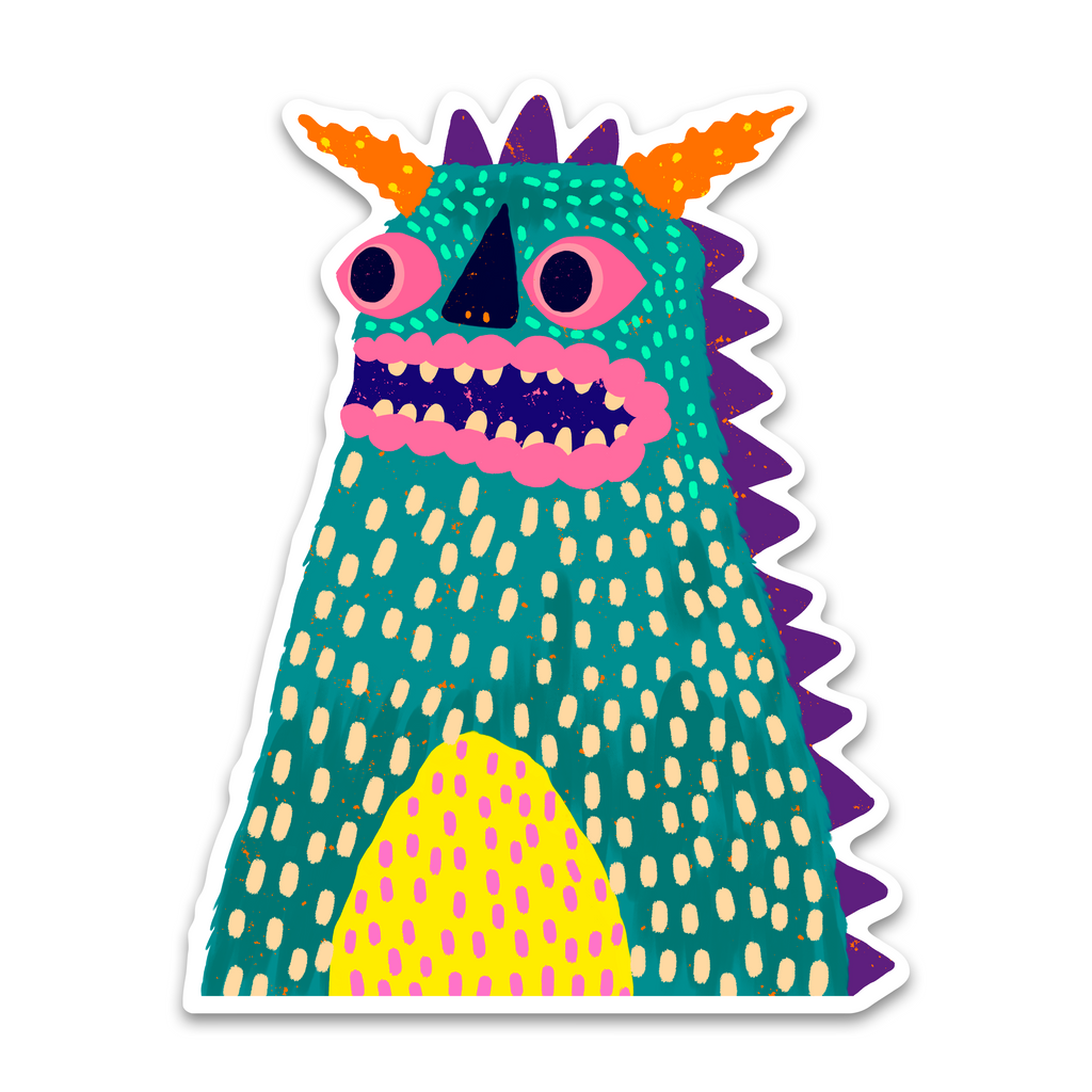 Leonna the Woollybooger Large Monster Sticker