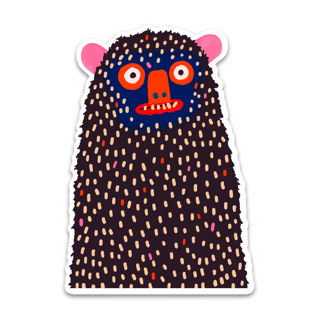 Mervin the Woollybooger Large Monster Sticker
