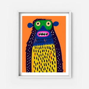 Monty the Woollybooger Art Print