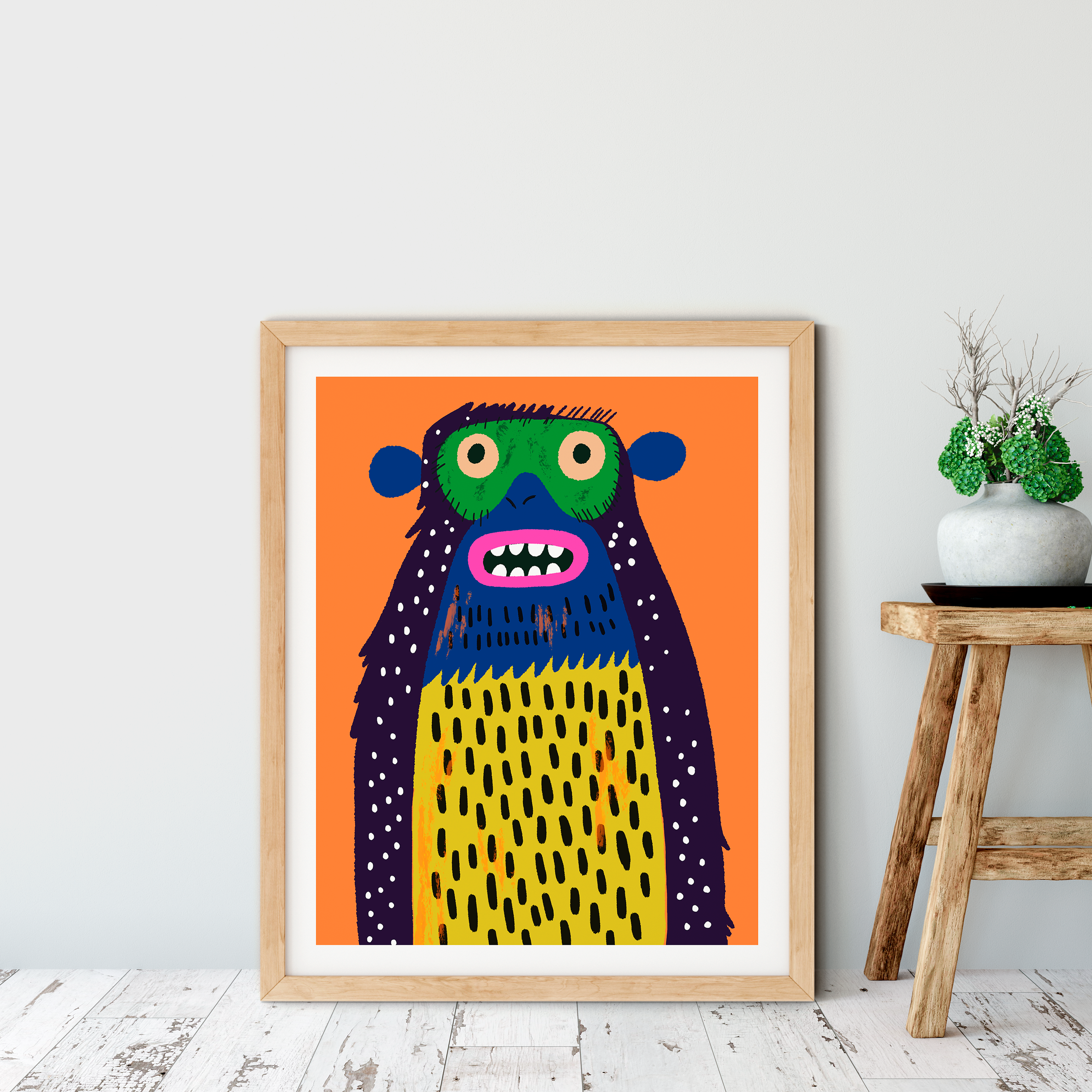 Monty the Woollybooger Art Print