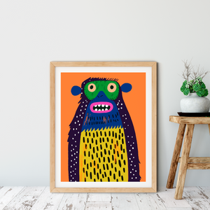 Monty the Woollybooger Art Print