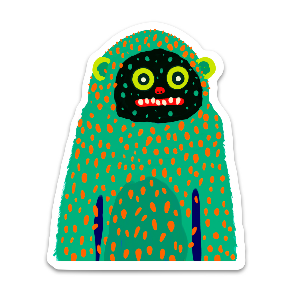 Oskar the Woollybooger Large Monster Sticker