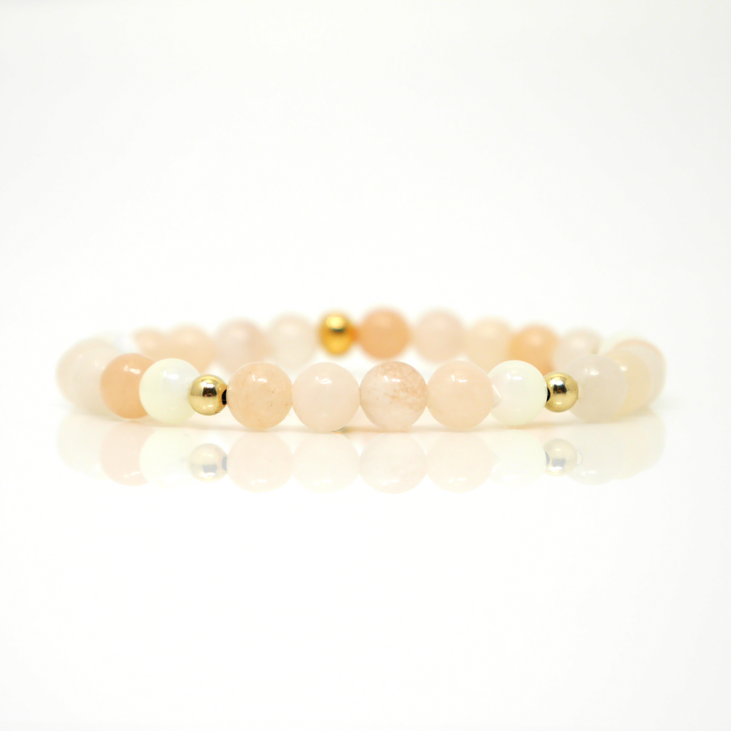 Pink Opal & Mother of Pearl Bracelet