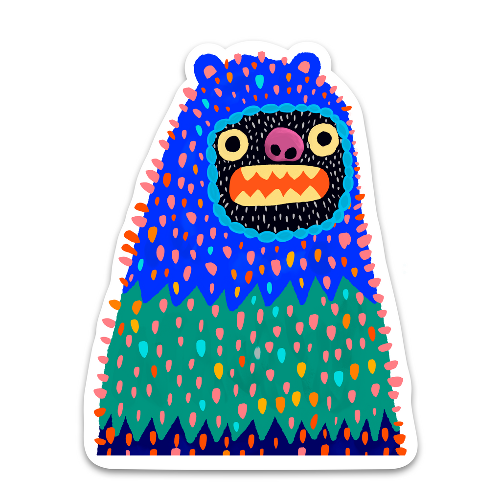 Pokey the Woollybooger Large Monster Sticker