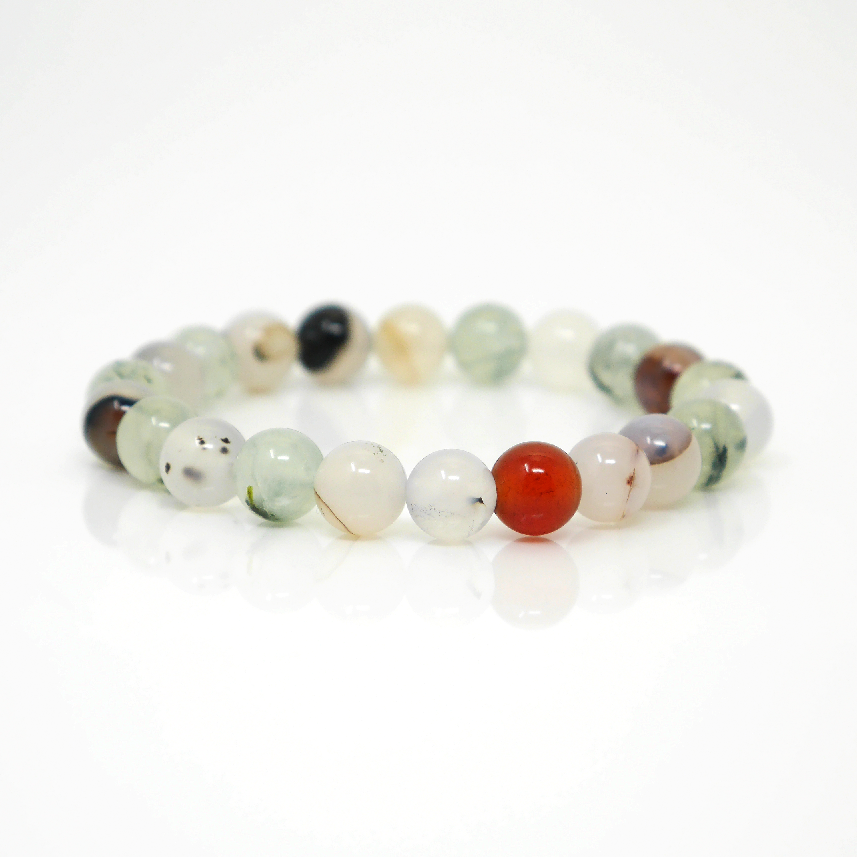 Prehnite & Agate Bracelet