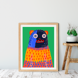 Wally the Woollybooger Art Print