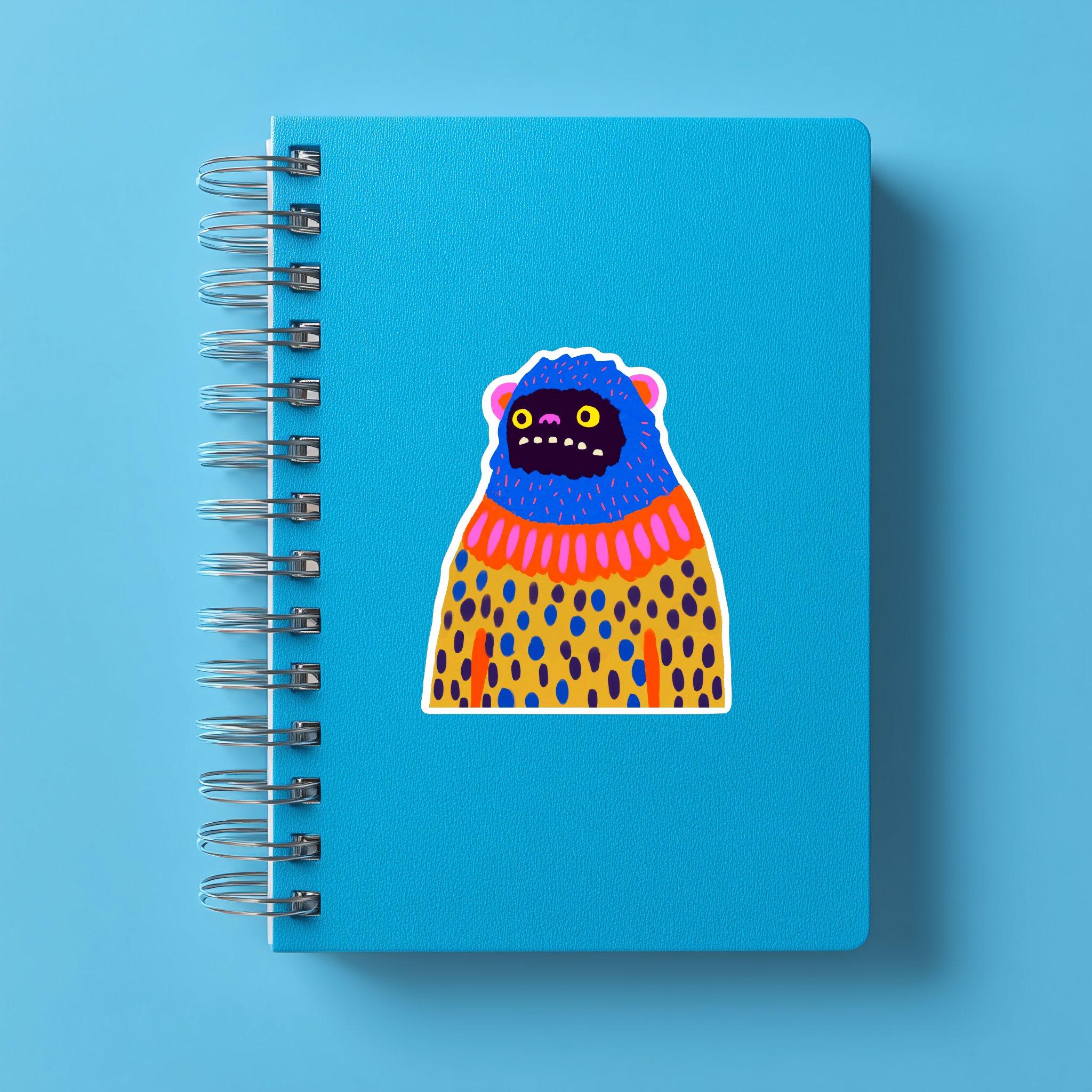 Zeke the Woollybooger Large Monster Sticker