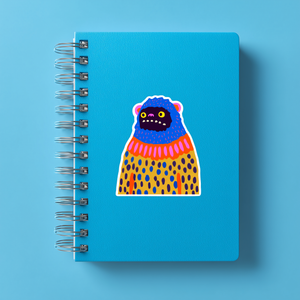 Zeke the Woollybooger Large Monster Sticker