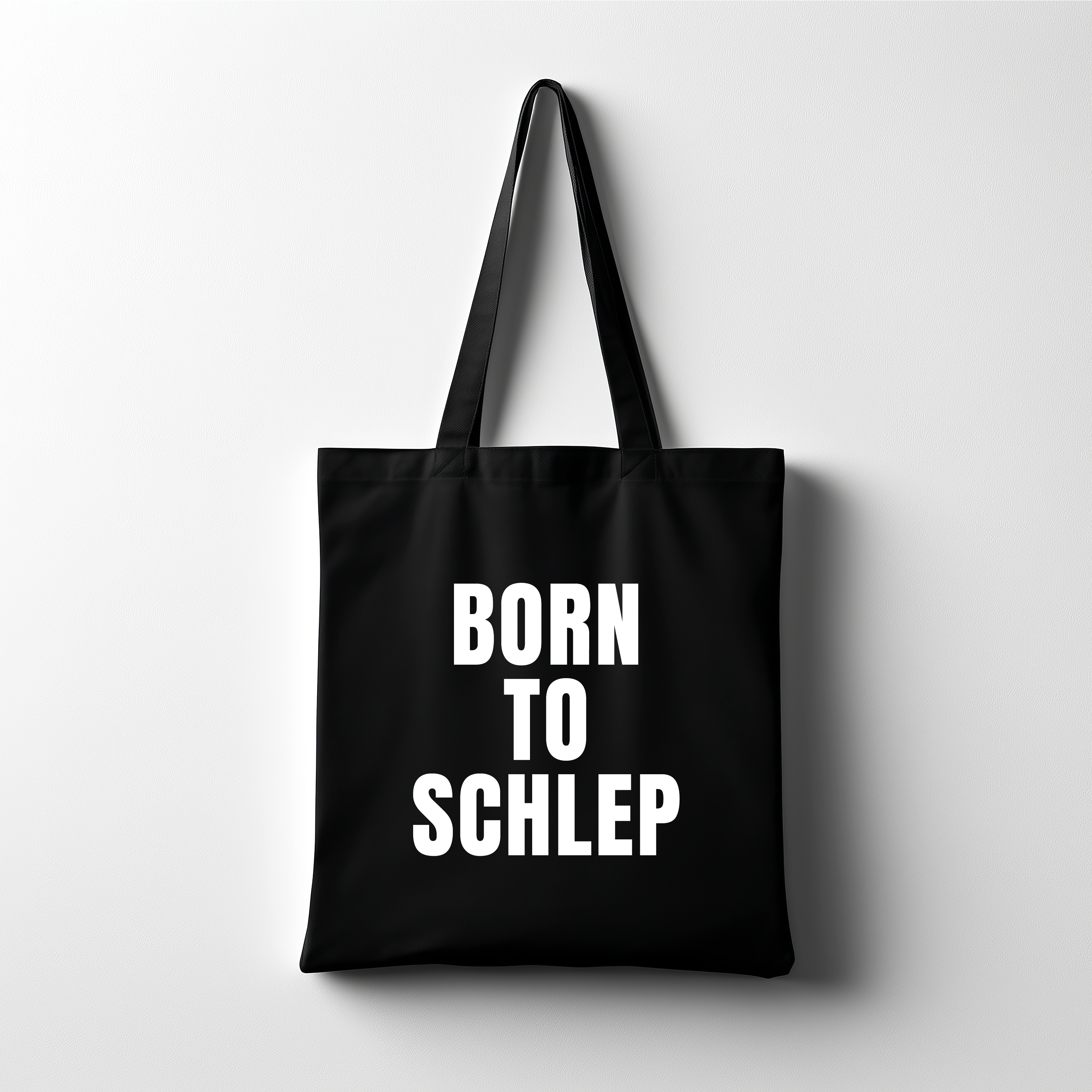 Born to Schlep Black Tote Bag