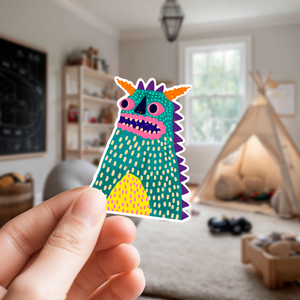 Leonna the Woollybooger Large Monster Sticker