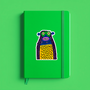 Monty the Woollybooger Large Monster Sticker