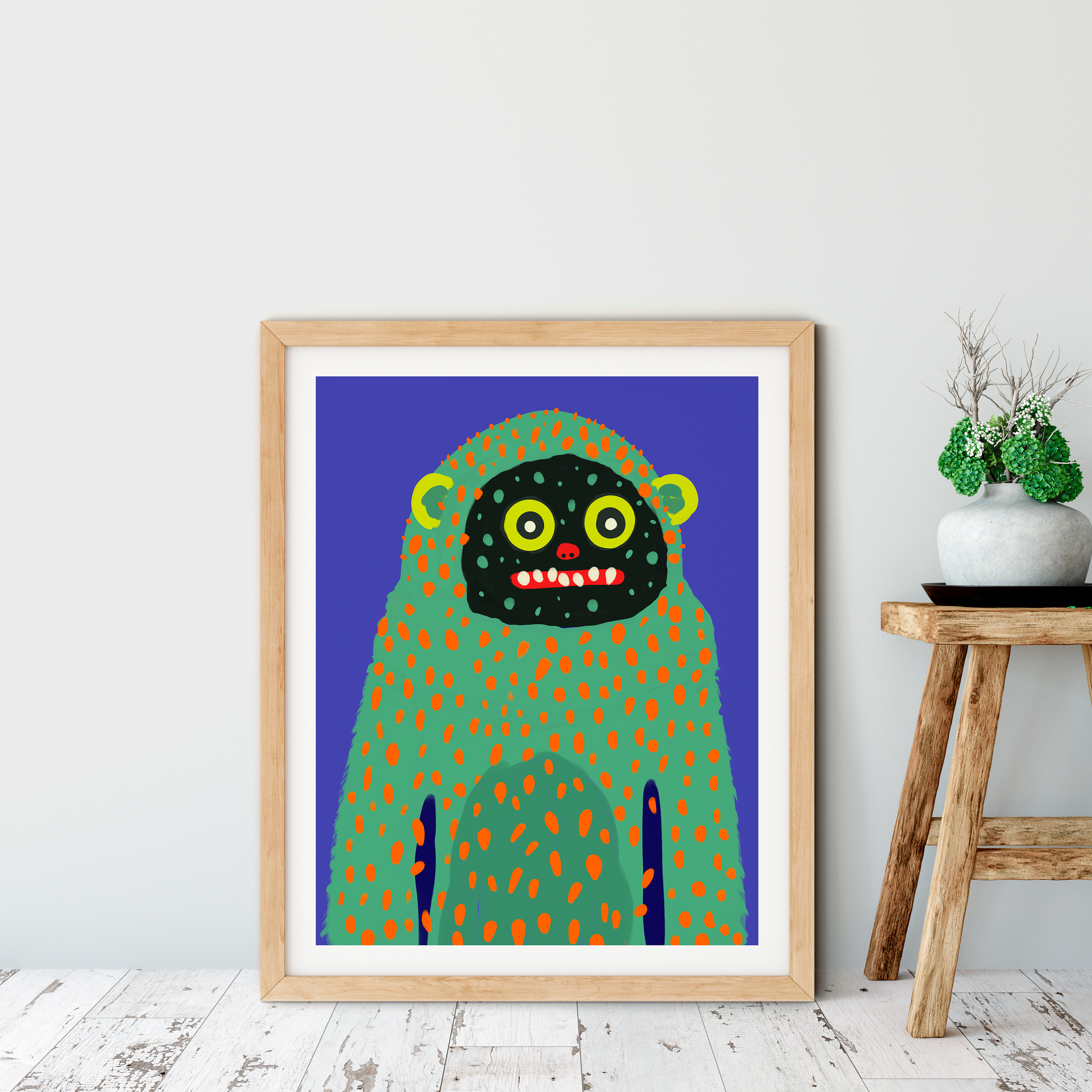 Oskar the Woollybooger Art Print
