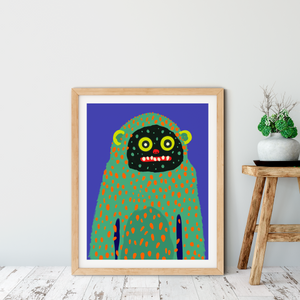 Oskar the Woollybooger Art Print