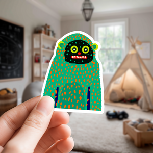 Oskar the Woollybooger Large Monster Sticker