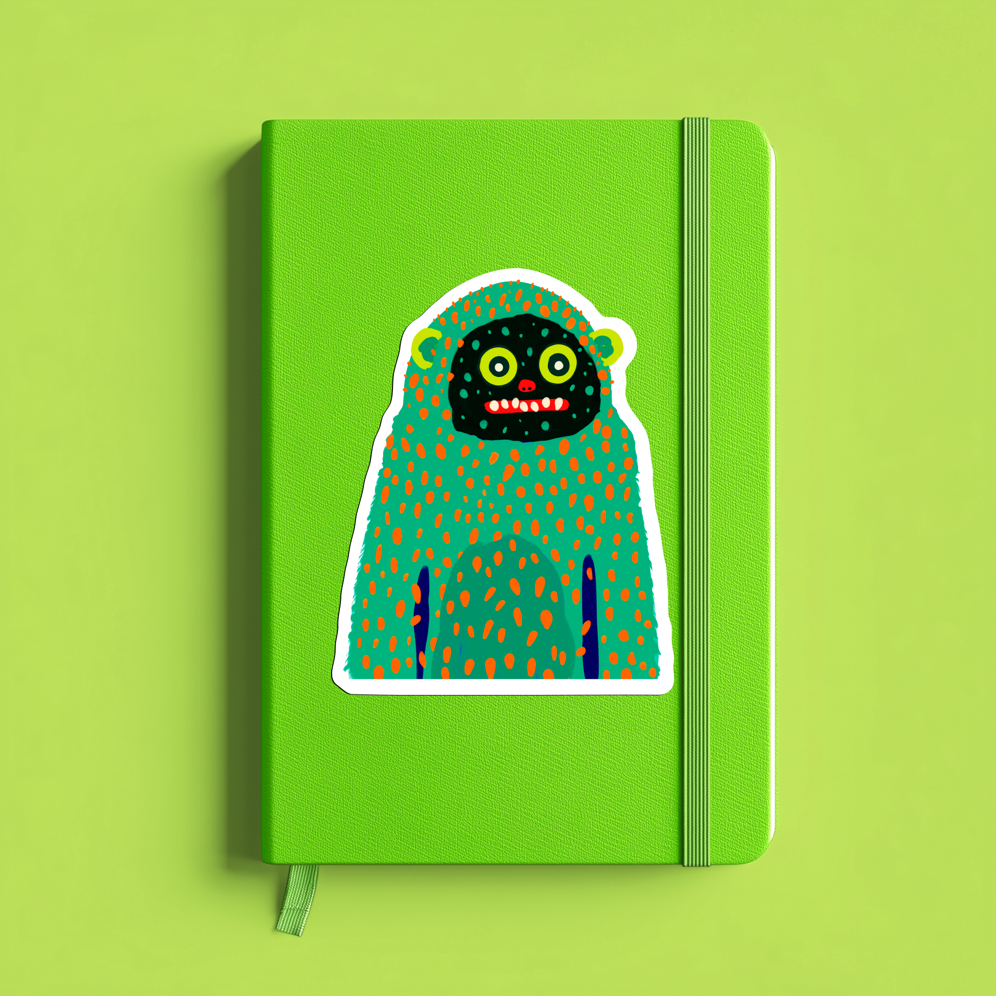 Oskar the Woollybooger Large Monster Sticker