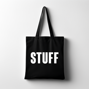 Stuff Black Tote Bag